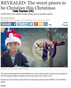 Daily Express Worst places for Christians