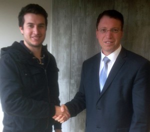 Dvir Abramovich with Matthew McDonald President Deakin University Student Association